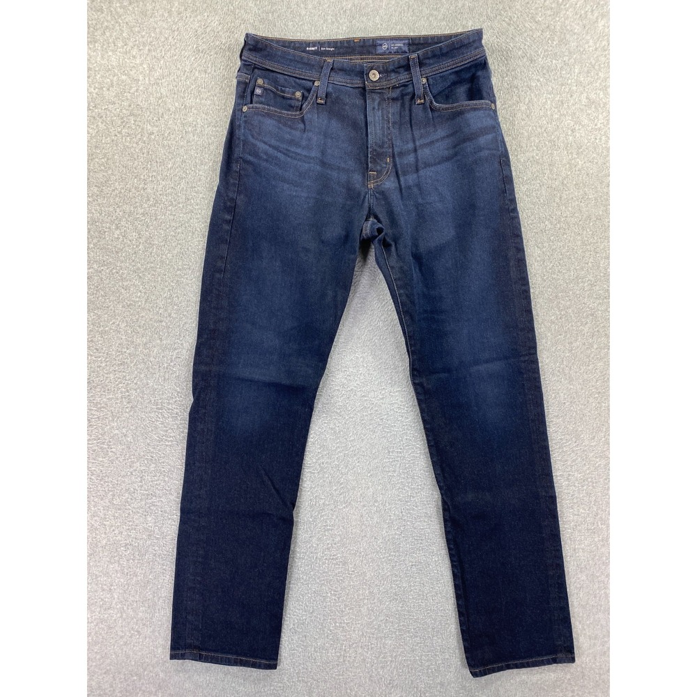 AG Adriano Goldschmied Men 32x32 (Fits 30x30) Everett Slim Straight Denim Jeans